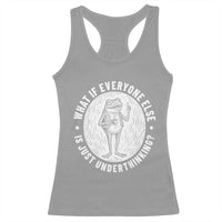 Funny Vintage Relaxed Frog Drinking Coffee Meme Racerback Tank Top Wish I Lacked Critical Thinking Skills You All Seem So Happy