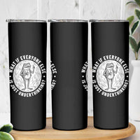 Funny Vintage Relaxed Frog Drinking Coffee Meme Skinny Tumbler Wish I Lacked Critical Thinking Skills You All Seem So Happy
