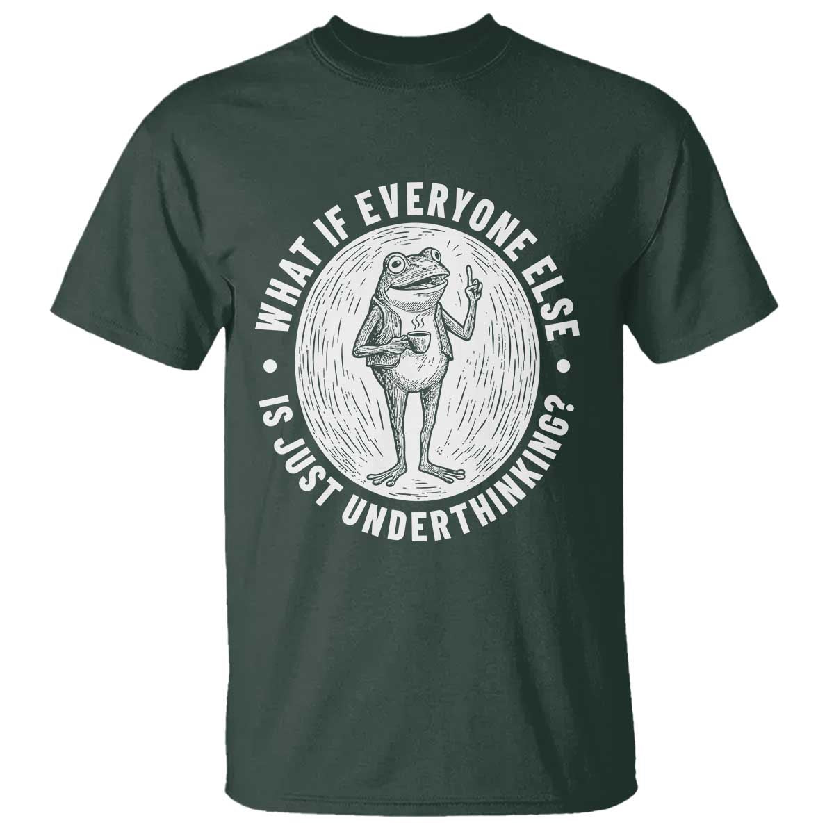 Funny Vintage Relaxed Frog Drinking Coffee Meme T Shirt Wish I Lacked Critical Thinking Skills You All Seem So Happy