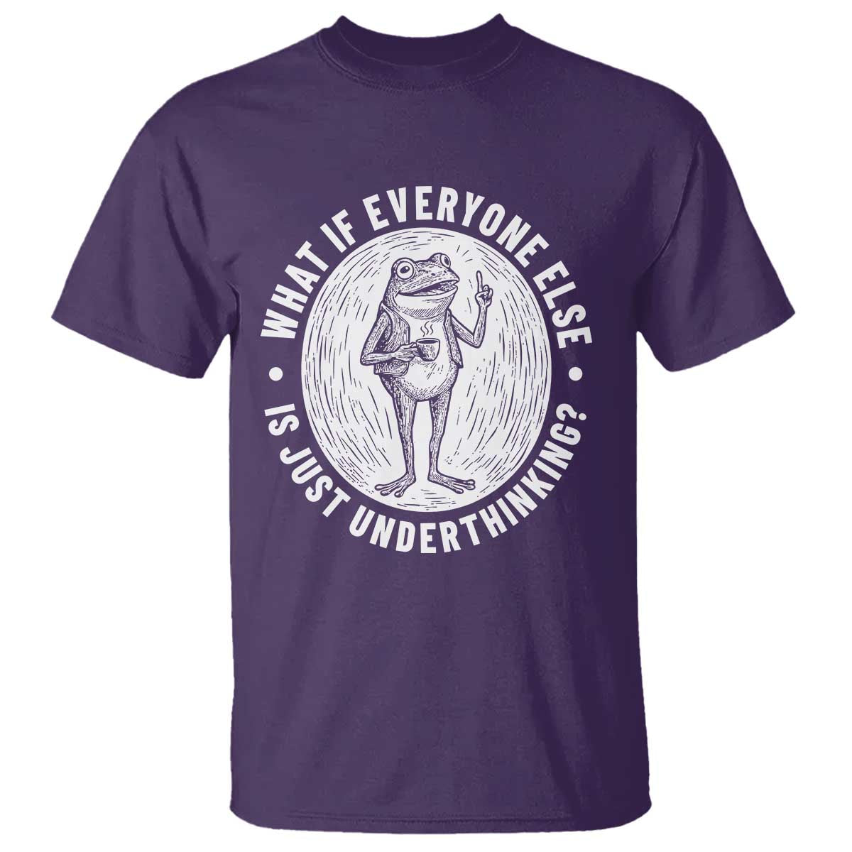 Funny Vintage Relaxed Frog Drinking Coffee Meme T Shirt Wish I Lacked Critical Thinking Skills You All Seem So Happy