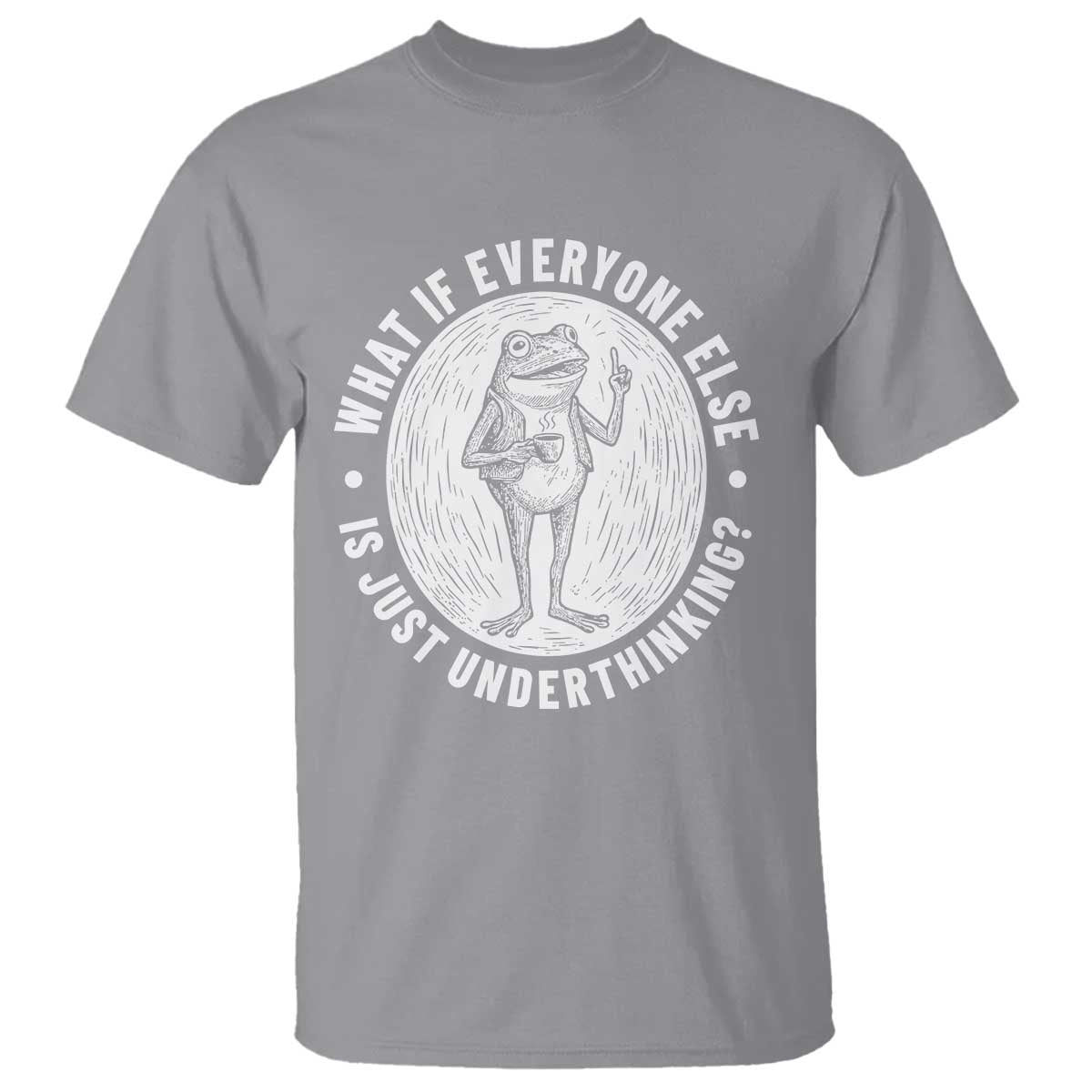 Funny Vintage Relaxed Frog Drinking Coffee Meme T Shirt Wish I Lacked Critical Thinking Skills You All Seem So Happy