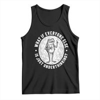 Funny Vintage Relaxed Frog Drinking Coffee Meme Tank Top Wish I Lacked Critical Thinking Skills You All Seem So Happy