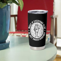 Funny Vintage Relaxed Frog Drinking Coffee Meme Tumbler Cup Wish I Lacked Critical Thinking Skills You All Seem So Happy