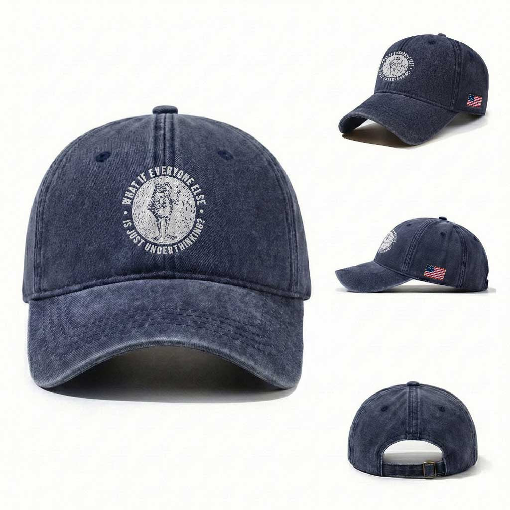 Funny Vintage Relaxed Frog Drinking Coffee Meme Washed Cotton Baseball Cap Wish I Lacked Critical Thinking Skills You All Seem So Happy