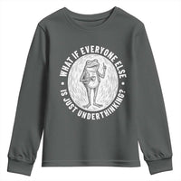 Funny Vintage Relaxed Frog Drinking Coffee Meme Youth Sweatshirt Wish I Lacked Critical Thinking Skills You All Seem So Happy