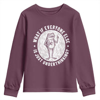 Funny Vintage Relaxed Frog Drinking Coffee Meme Youth Sweatshirt Wish I Lacked Critical Thinking Skills You All Seem So Happy
