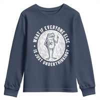 Funny Vintage Relaxed Frog Drinking Coffee Meme Youth Sweatshirt Wish I Lacked Critical Thinking Skills You All Seem So Happy