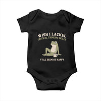 Funny Overthinking Frog Drinking Coffee Meme Baby Onesie What If Everyone Else Is Just Underthinking