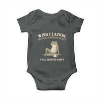 Funny Overthinking Frog Drinking Coffee Meme Baby Onesie What If Everyone Else Is Just Underthinking