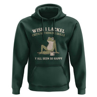 Funny Overthinking Frog Drinking Coffee Meme Hoodie What If Everyone Else Is Just Underthinking