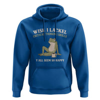 Funny Overthinking Frog Drinking Coffee Meme Hoodie What If Everyone Else Is Just Underthinking
