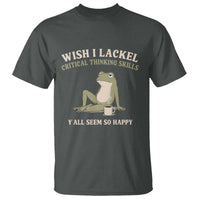 Funny Overthinking Frog Drinking Coffee Meme T Shirt What If Everyone Else Is Just Underthinking