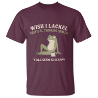 Funny Overthinking Frog Drinking Coffee Meme T Shirt What If Everyone Else Is Just Underthinking