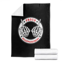 Proud Disappointment Skeleton Middle Finger Throw Blanket Edgy Sarcastic Rebel Attitude Family Black Sheep Humor