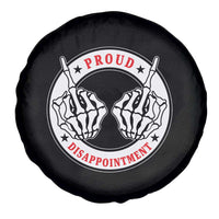 Proud Disappointment Skeleton Middle Finger Spare Tire Cover Edgy Sarcastic Rebel Attitude Family Black Sheep Humor