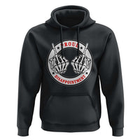 Proud Disappointment Skeleton Middle Finger Hoodie Edgy Sarcastic Rebel Attitude Family Black Sheep Humor
