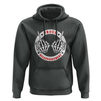 Proud Disappointment Skeleton Middle Finger Hoodie Edgy Sarcastic Rebel Attitude Family Black Sheep Humor