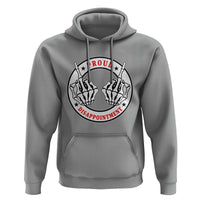 Proud Disappointment Skeleton Middle Finger Hoodie Edgy Sarcastic Rebel Attitude Family Black Sheep Humor