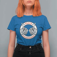 Proud Disappointment Skeleton Middle Finger T Shirt For Women Edgy Sarcastic Rebel Attitude Family Black Sheep Humor