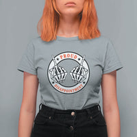 Proud Disappointment Skeleton Middle Finger T Shirt For Women Edgy Sarcastic Rebel Attitude Family Black Sheep Humor