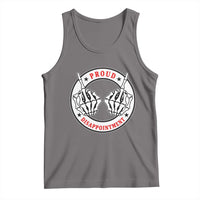 Proud Disappointment Skeleton Middle Finger Tank Top Edgy Sarcastic Rebel Attitude Family Black Sheep Humor