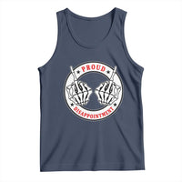 Proud Disappointment Skeleton Middle Finger Tank Top Edgy Sarcastic Rebel Attitude Family Black Sheep Humor