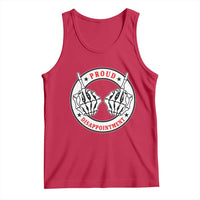 Proud Disappointment Skeleton Middle Finger Tank Top Edgy Sarcastic Rebel Attitude Family Black Sheep Humor