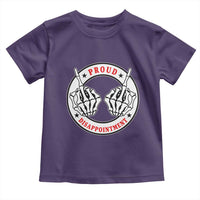 Proud Disappointment Skeleton Middle Finger Toddler T Shirt Edgy Sarcastic Rebel Attitude Family Black Sheep Humor