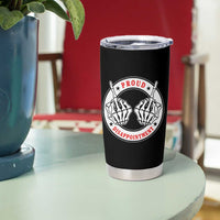 Proud Disappointment Skeleton Middle Finger Tumbler Cup Edgy Sarcastic Rebel Attitude Family Black Sheep Humor