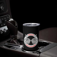 Proud Disappointment Skeleton Middle Finger Tumbler Cup Edgy Sarcastic Rebel Attitude Family Black Sheep Humor