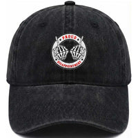 Proud Disappointment Skeleton Middle Finger Washed Cotton Baseball Cap Edgy Sarcastic Rebel Attitude Family Black Sheep Humor