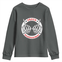 Proud Disappointment Skeleton Middle Finger Youth Sweatshirt Edgy Sarcastic Rebel Attitude Family Black Sheep Humor