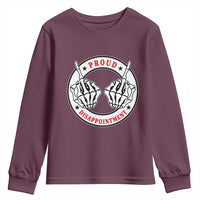Proud Disappointment Skeleton Middle Finger Youth Sweatshirt Edgy Sarcastic Rebel Attitude Family Black Sheep Humor