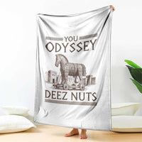Funny Trojan Horse You Odyssey Deez Nuts Throw Blanket Offensive Adult Humor Greek Mythology Humor