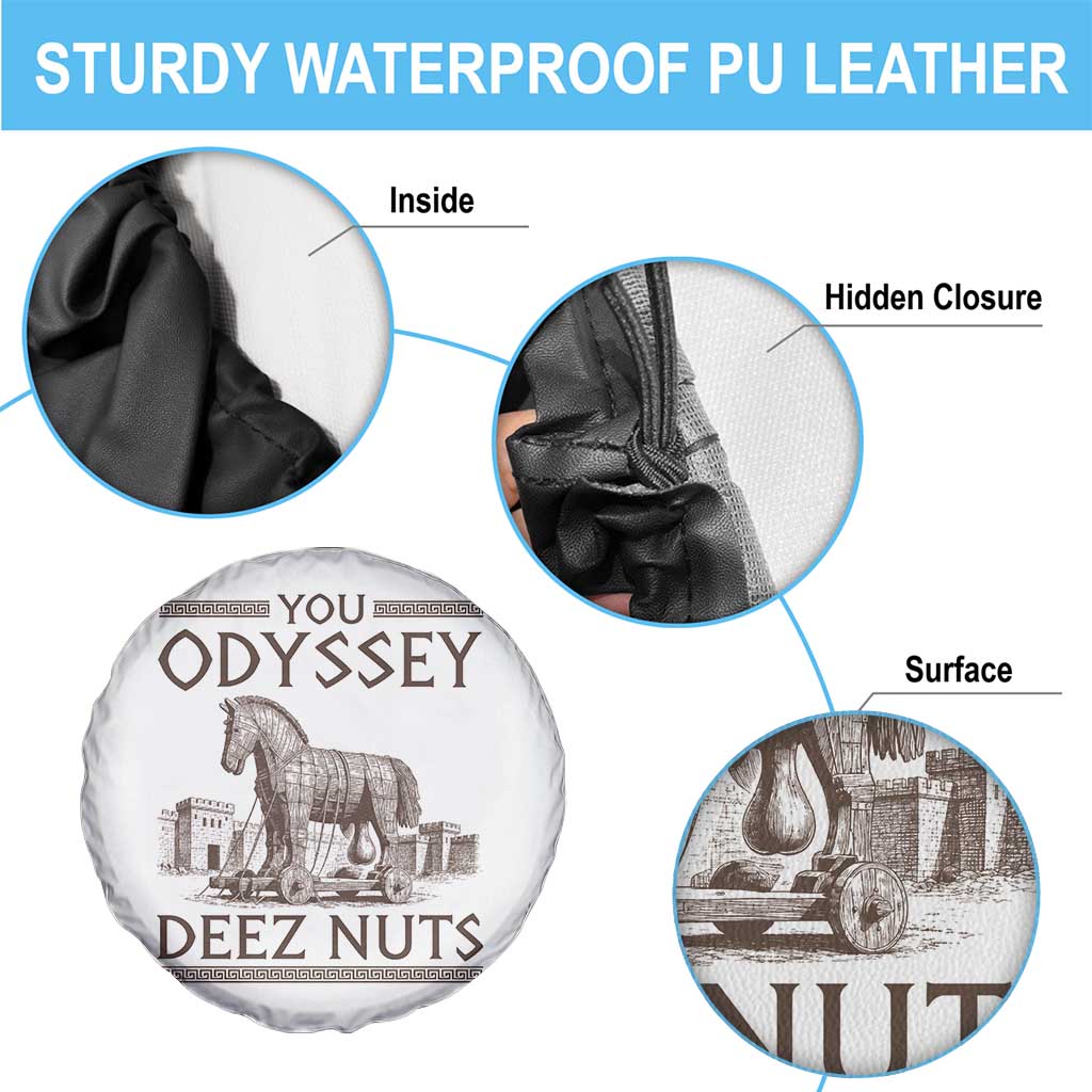 Funny Trojan Horse You Odyssey Deez Nuts Spare Tire Cover Offensive Adult Humor Greek Mythology Humor