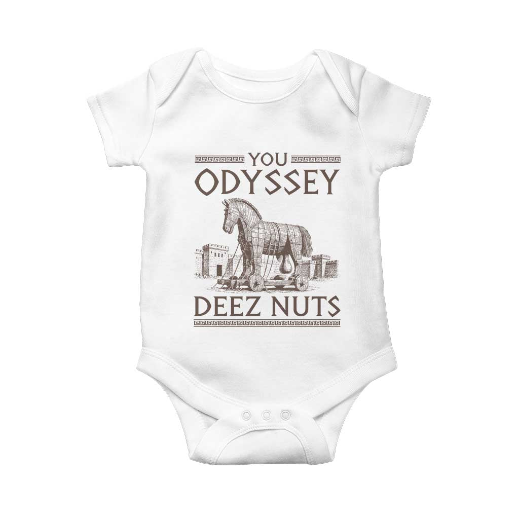 Funny Trojan Horse You Odyssey Deez Nuts Baby Onesie Offensive Adult Humor Greek Mythology Humor