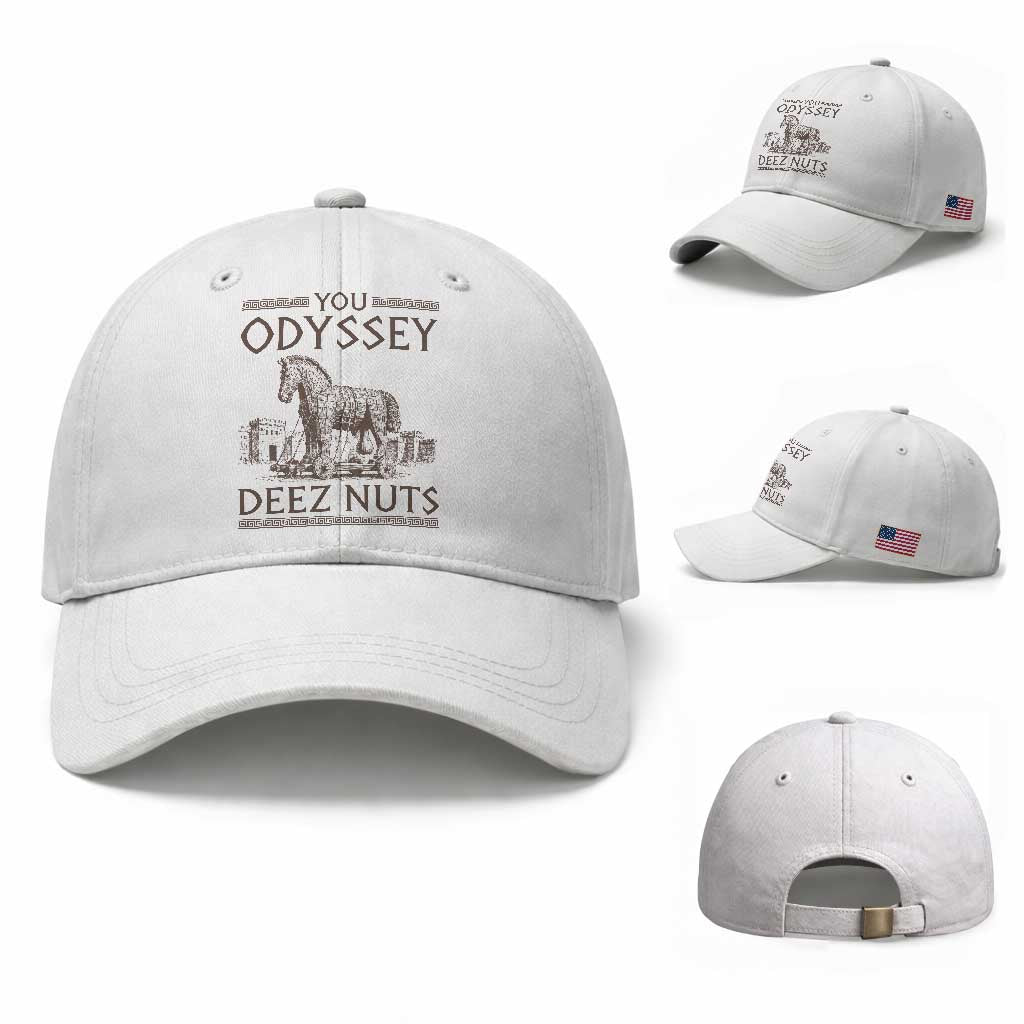 Funny Trojan Horse You Odyssey Deez Nuts Baseball Cap Offensive Adult Humor Greek Mythology Humor