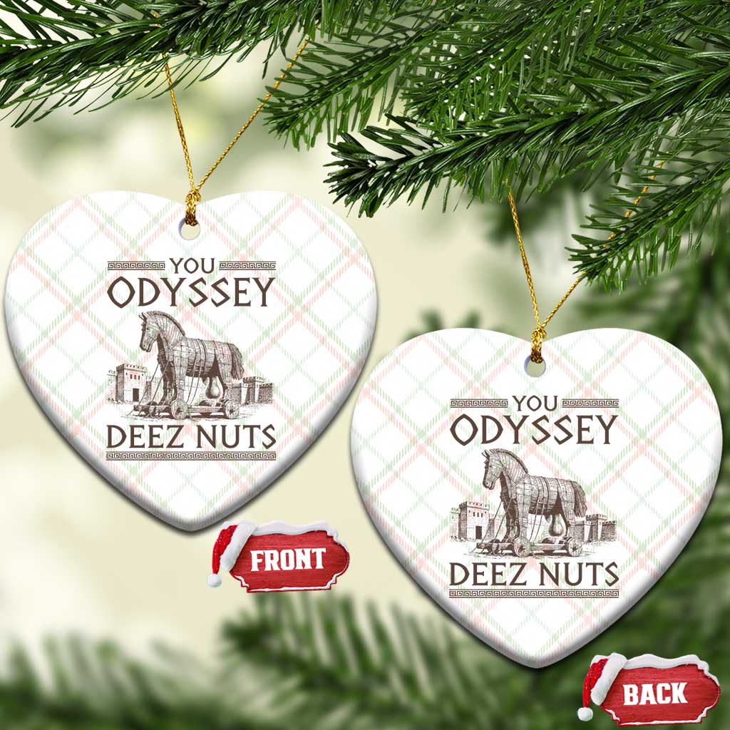 Funny Trojan Horse You Odyssey Deez Nuts Ceramic Ornament Offensive Adult Humor Greek Mythology Humor