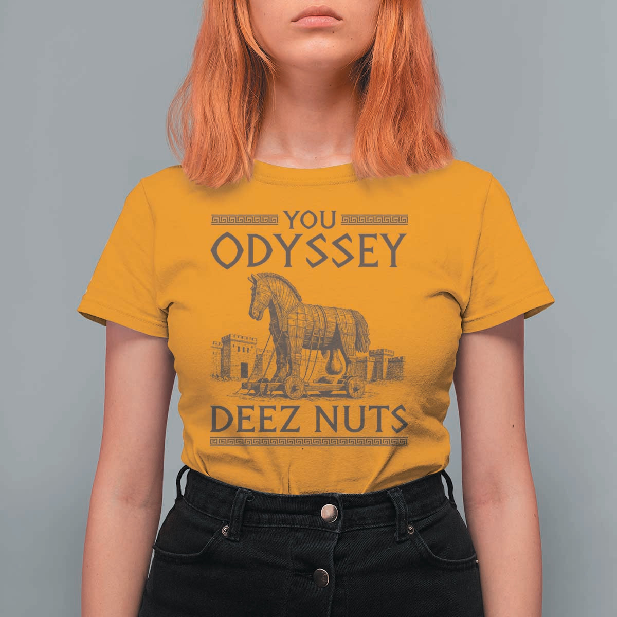 Funny Trojan Horse You Odyssey Deez Nuts T Shirt For Women Offensive Adult Humor Greek Mythology Humor