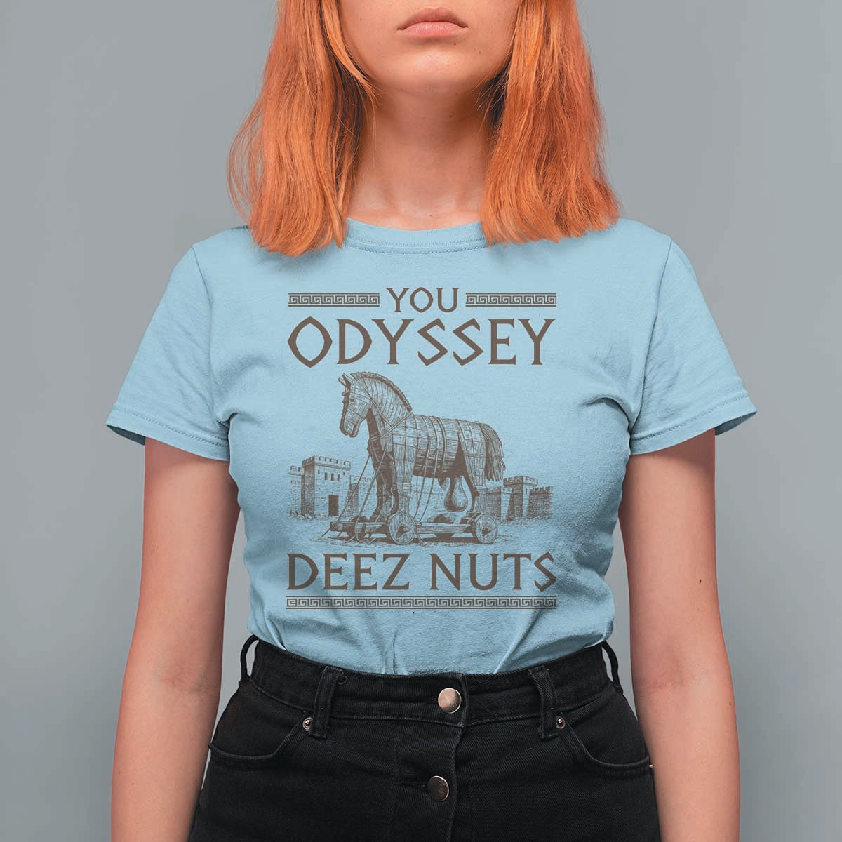 Funny Trojan Horse You Odyssey Deez Nuts T Shirt For Women Offensive Adult Humor Greek Mythology Humor