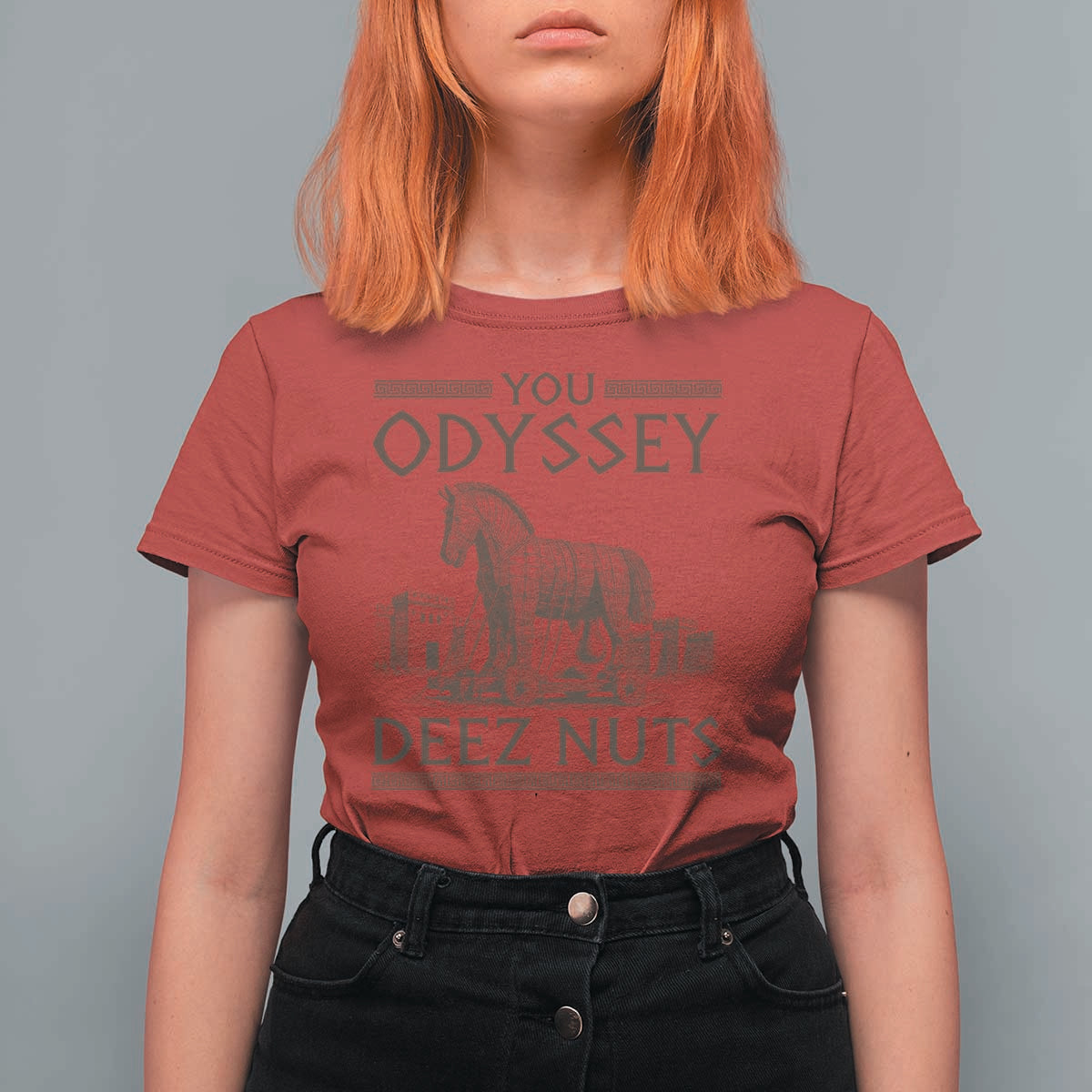Funny Trojan Horse You Odyssey Deez Nuts T Shirt For Women Offensive Adult Humor Greek Mythology Humor