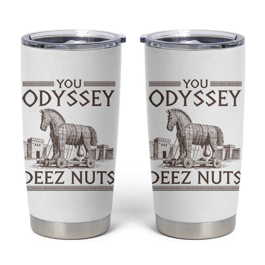 Funny Trojan Horse You Odyssey Deez Nuts Tumbler Cup Offensive Adult Humor Greek Mythology Humor
