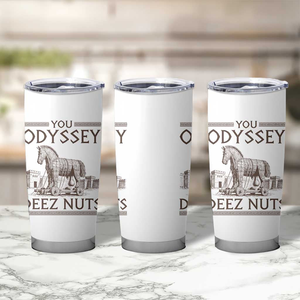 Funny Trojan Horse You Odyssey Deez Nuts Tumbler Cup Offensive Adult Humor Greek Mythology Humor