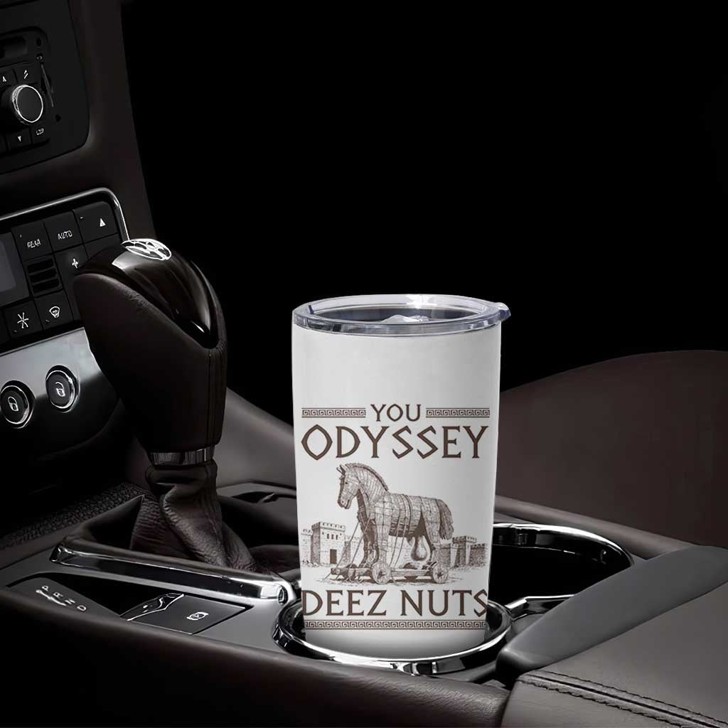 Funny Trojan Horse You Odyssey Deez Nuts Tumbler Cup Offensive Adult Humor Greek Mythology Humor