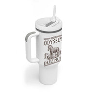 Funny Trojan Horse You Odyssey Deez Nuts Tumbler With Handle Offensive Adult Humor Greek Mythology Humor