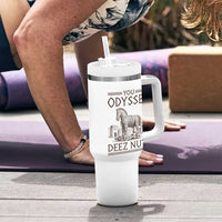 Funny Trojan Horse You Odyssey Deez Nuts Tumbler With Handle Offensive Adult Humor Greek Mythology Humor