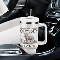 Funny Trojan Horse You Odyssey Deez Nuts Tumbler With Handle Offensive Adult Humor Greek Mythology Humor