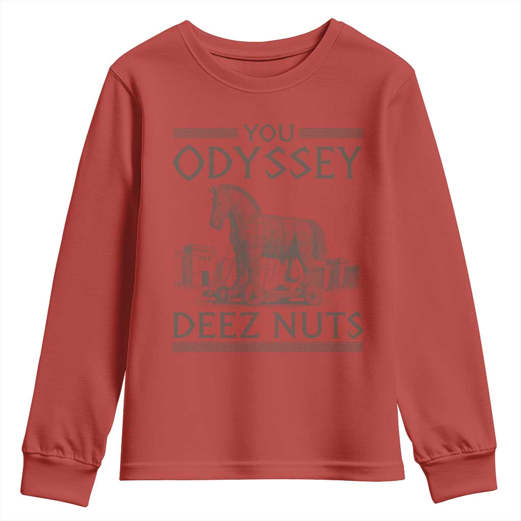 Funny Trojan Horse You Odyssey Deez Nuts Youth Sweatshirt Offensive Adult Humor Greek Mythology Humor