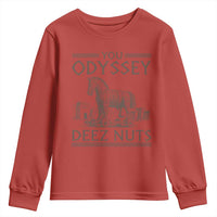 Funny Trojan Horse You Odyssey Deez Nuts Youth Sweatshirt Offensive Adult Humor Greek Mythology Humor