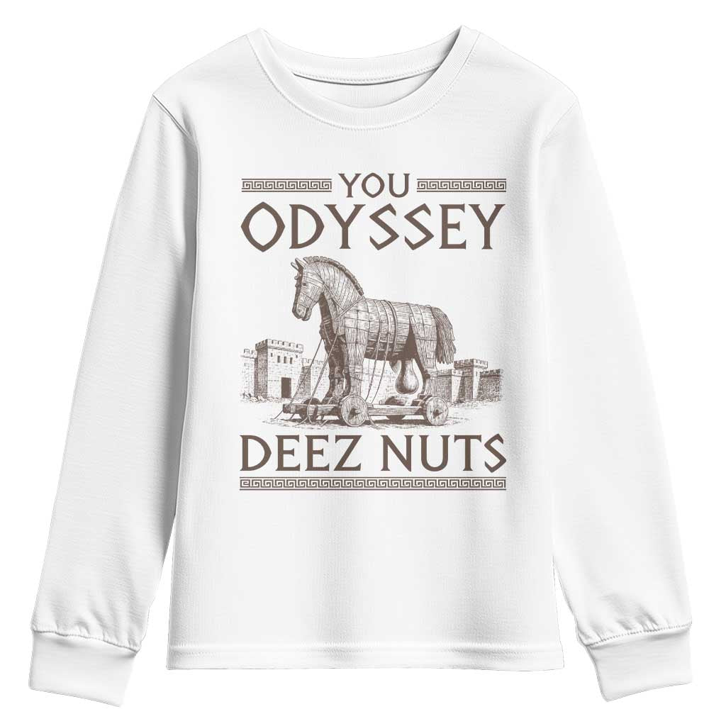 Funny Trojan Horse You Odyssey Deez Nuts Youth Sweatshirt Offensive Adult Humor Greek Mythology Humor